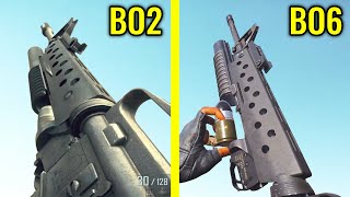 COD Black Ops 2 vs 6  - Weapons Comparison