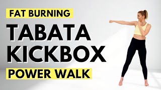 🔥45 Min KICKBOXING POWER WALK🔥TABATA CARDIO \u0026 TONING🔥ALL STANDING🔥NO JUMPING🔥