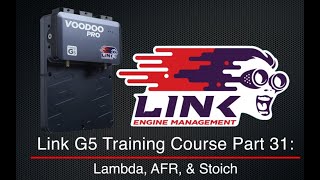 Link G5 Training Course Part 31: Lambda, AFR, \u0026 Stoich | Evans Performance Academy