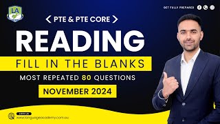 Reading Fill in the Blanks | PTE & PTE Core | November 2024 | Real Exam Questions Language Academy