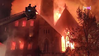 128 year-old Church burns down in a 6 Alarm fire in NYC