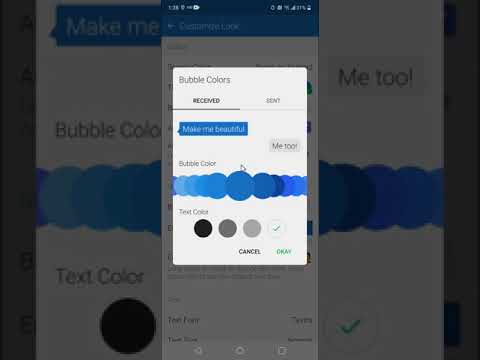 How to change text bubble color on LG Stylo 6