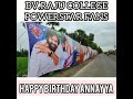 BHIMAVARAM VISHNU CLG PK FANS 80×800 PAWANKALYAN HUGE CUTOUTS PLACED IN A BHIMAVARAM