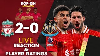 LIVERPOOL 2-0 NEWCASTLE UNITED | LIVE MATCH REACTION \u0026 PLAYER RATINGS | REDS EXTEND LEAD AT THE TOP