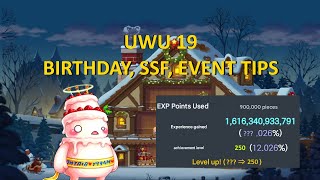 UWU 19 - BIRTHDAY, SSF, EVENT TIPS