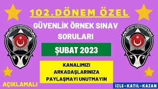 101. Dönem Özel Güvenlik Sınavı   ÖRNEK SINAV SORULARI (60 ADET TEMEL  SORU)