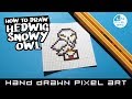 How to draw Hedwig Harry Potter - Handmade PIXEL ART Speedpaint #pixelart #speedpaint