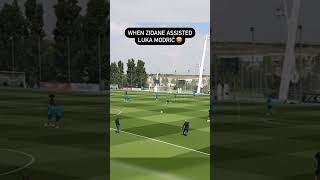 Zidane’s assist🫡🔥 Modrić‘s shoot😱💪 #zidane #modric #realmadrid #training #goals #football