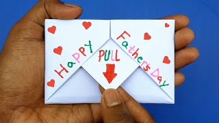 DIY - SURPRISE MESSAGE CARD FOR FATHER'S DAY | Father's Day Card |  Pull Tab Origami Envelope Card