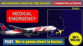 Medical emergency on board. Emergency diversion to Boston | Delta Boeing 767-400