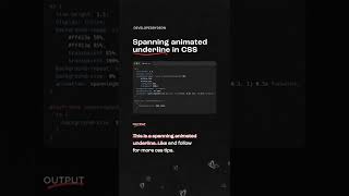 Spanning Animated Underline Using CSS. #shorts #css