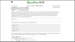 Java Practice It || 6.15 coinFlip || file processing, nested while loop, scanners, String.format()