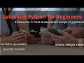 First Automation Script in PYCHARM  || Selenium Python for Beginners