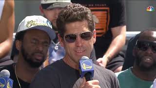 Watch: Warriors GM Bob Myers, President Brandon Schneider Reflect on Championship Run