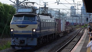 EF66 27(ニーナ) 74レ 新川崎駅 通過