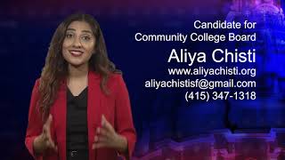 Aliya Chisti - Candidate for Community College Board