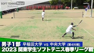 2023関東学生春季リーグ戦 吉岡・山中(早稲田大)vs菊池・宮下(中央大)