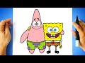 How to DRAW SPONGEBOB and PATRICK STAR step by step - SpongeBob SquarePants