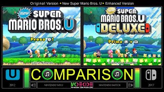 Wii U vs Switch (New Super Mario Bros. U) Side by Side Comparison - HD 60 fps