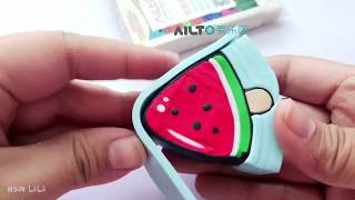 DIY Watermelon Cane Polymer Clay Tutorial 西瓜切片軟陶製作教程