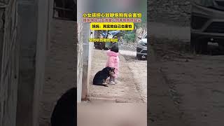 小女孩担心放鞭炮狗狗会害怕鞭炮响起小女孩暖心的帮狗狗捂耳朵妈妈:其实她自己也害怕