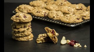 คุกกี้แครนเบอร์รีแมคะเดเมียไวท์ช็อกโกแลต Cranberry, Macadamia and White Chocolate Cookies