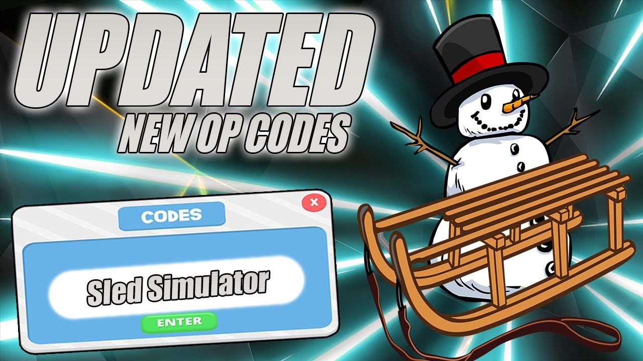 ALL *NEW* SECRET OP CODES!? Roblox Sled Simulator 2021 - YouTube