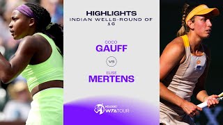 Elise Mertens vs. Coco Gauff  | 2024 Indian Wells Round of 16 | WTA Match Highlights
