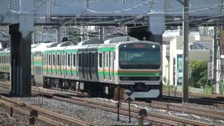 上野東京ラインE233系3000番台+E231系1000番台 鶯谷通過