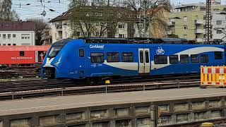 Ulm Hbf. Germany. A Saturday morning with a good variety of DB locos and units. Also Go Ahead rail