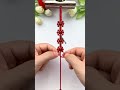 Beads and small flowers, knot tutorial, simple braided bracelet tutorial, braiding skills sharin