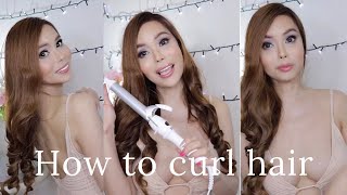 How To Curl Your Hair With A Curling Iron / curl hair tips tricks / Unboxing / salonia curling iron