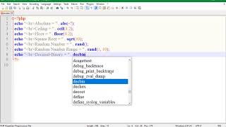 PHP Math Functions Part -1 Video Tutorials
