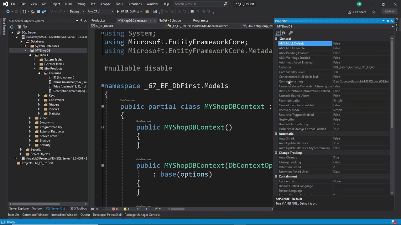 Lecture 67. Entity Framework Core 5 With Database First Approach - YouTube