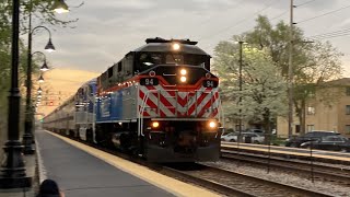 Metra 94 leading outbound express train at River Grove Illinois