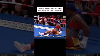 Clarissa Shields Gets Knocked Out After The First Around 🥊 #clarissashields #boxing #fyp #f4f