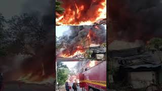 A fierce fire broke out in the plastic manufacturing company of Bharuch GIDC#shortvideo#trending#new