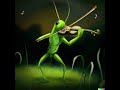 dall·e 2 phrase 212 grasshopper is playing violin digital art