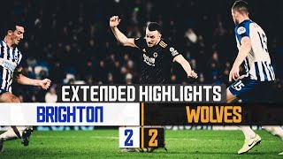 Diogo Jota back on the scoresheet | Brighton & Hove Albion 2-2 Wolves | Extended Highlights