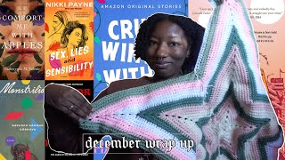 talking about the 28 books i read in december while i crochet