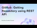 GitHub: Getting Repository using REST API