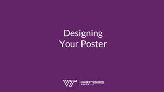 Designing Your Poster