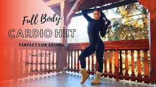 7 min SKI FIT CARDIO HIIT ❄️ FULL BODY BODYWEIGHT EXERCISES for SKIING ❄️ Perfect Warm Up