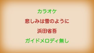 【カラオケ】悲しみは雪のように 浜田省吾【ガイドメロディ無し】