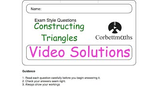 Constructing Triangles Answers - Corbettmaths