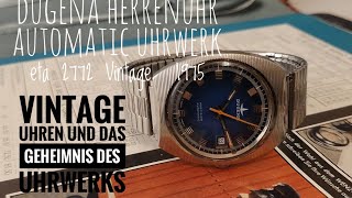 Vintage Uhren : Dugena Herrenuhr Automatic Uhrwerk eta 2772 Vintage  1975.