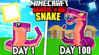 I Survived 100 Days as SNAKE in Minecraft Hardcore (Hindi)