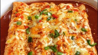 Veg Enchiladas / Mexican easy recipe / cheesy enchiladas recipe in kadhai