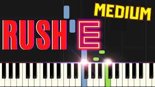 RUSH E | Medium Piano Tutorial 👇 Sheet Music 👇 for Intermediate Pianists I SLOW