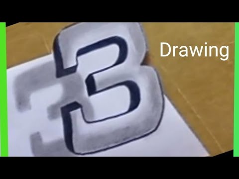 How To Draw Number 3 Easy 3d Drawing Tutorial 3d Floating Drawing